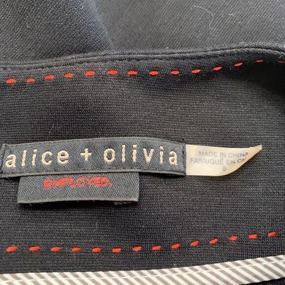 Alice + Olivia Peplum Black Dress sz 0 - Picture 5 of 11